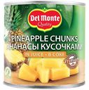 Ананасы Del Monte кусочками в соке, 435 г