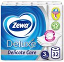 Бумага туалетная Zewa Deluxe Белая 3 слоя, 32 рулона