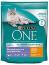 Сухой корм для кошек Purina ONE для красивой шерсти курица и цельные злаки, 750 г