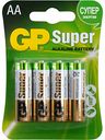 Батарейки алкалиновые GP Super АА (LR6), 4 шт.