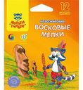 Мелки восковые Мульти-пульти Енот на острове Пасхи, 12 цветов