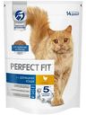 Сухой полнорационный корм Perfect Fit для живущих в помещении взрослых кошек с курицей, 650г