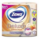 Туалетная бумага Zewa Deluxe Персик 3 слоя 4 рулона