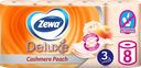 Бумага туалетная ZEWA Deluxe 3-слоя с ароматом персика, 8шт