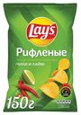 Чипсы картофельные Lay's Чили и лайм рифлёные, 150 г