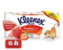 Туалетная бумага Kleenex Aroma Care Сочная Клубника 3 слоя, 8 рулонов