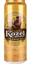 Пиво Velkopopovicky Kozel Svetly светлое фильтрованное в банке 4 % алк., Россия, 0,45 л