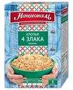 Хлопья Националь 4 злака мелкие с пшеничными отрубями 400г