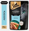 Влажный корм для взрослых кошек паштет в желе с лососем Sheba 75г