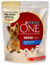 Корм сухой для собак PURINA ONE®, Уже взрослая, говядина-рис, 600г