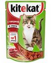 Корм для кошек Kitekat с говядиной в соусе, 85 г