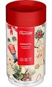 Банка для сыпучих продуктов с декором Игрушки, цвет красный, 1л