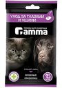 Влажные салфетки для животных Gamma Уход за глазами и ушами, 15 шт.