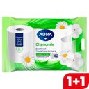 AURA Влажная туалетная бумага42шт (Коттон Клаб):10