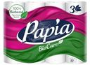 Бумага туалетная Papia BioCare белая с тиснением и перфорацией 12рулонов