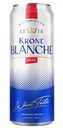 Пивной напиток Krone Blanche Бьер светлый нефильтрованный 4,5 % алк., Россия, 0,45 л