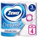 Туалетная бумага Zewa Deluxe белая 3 слоя, 4шт