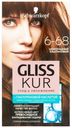 Краска для волос Gliss Kur Уход и увлажнение шоколадный каштановый тон 6-68