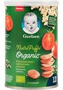 Снеки пшенично-овсяные Gerber NutriPuffs Organic с томатом и морковью, с 12 месяцев, 35 г