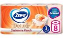 Туалетная бумага Zewa Deluxe Персик 3 слоя, 8рулонов