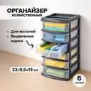 Бокс универсальный, 6 секций, 22х9,5х13 см