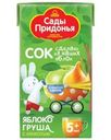 Сок Сады Придонья яблоко-груша с мякотью 5 мес. 125мл