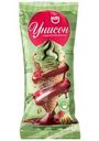Мороженое Унисон Сливочное с ароматом фисташки с малиновым наполнителем в вафельном сахарном рожке с шоколадной глазурью 10% БЗМЖ 100г