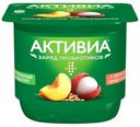 Йогурт «Активиа» персик личи киноа 2.9%, 150 г