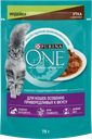 Корм консервированный для кошек PURINA ONE с уткой и индейкой, для особенно привередливых к вкусу, 75г