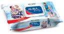 Влажные салфетки Aura с антибактериальным эффектом, 120 шт