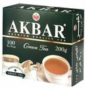 Чай зеленый Akbar Green китайский байховый в пакетиках 2 г х 100 шт