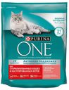 Сухой корм для стерилизованных кошек и кастрированных котов Purina ONE лосось, 750 г