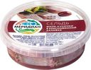 Сельдь Меридиан филе-кусочки в красновинной заливке 280 г