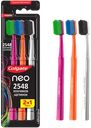 Зубная щетка COLGATE Neo 2548 кончиков щетинок, средней жесткости, 2+1, 3шт