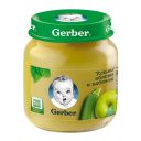 Пюре детское из яблок и кабачков, Gerber, 130 г, Польша