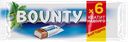 Батончик шоколадный BOUNTY с мякотью кокоса, 6шт, 165г