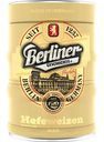 Пиво Berliner Geschichte Hefeweizen светлое нефильтрованное 5,2 %, Германия, 5 л