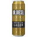 Пиво DOCTOR DIESEL Премиум Лагер светлое фильтрованное 4,7%, 0,43л
