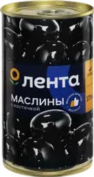 Маслины с косточкой ЛЕНТА черные крупные
