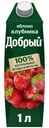 Напиток сокосодержащий Добрый из яблок и клубники, 1л