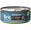 Корм для собак мелких пород влажный Brit Premium By Nature с курицей и цукини, 100 г