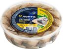 Сельдь ЛЕНТА Матье, филе-кусочки в масле, 400г