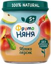 Пюре фруктовое с 5 мес Фрутоняня яблоко персик Прогресс с/б, 100 г