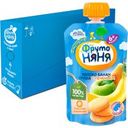 Пюре ФрутоНяня из яблок, бананов и груш с печеньем с 6 мес 90 гр (12 шт)