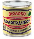Молоко Вологодское цельное сгущенное с сахаром 8.5% БЗМЖ 370г