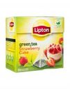 Чай Lipton Strawberry Cake зеленый c клубникой, 20 пирамидок