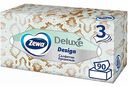 Салфетки бумажные косметические Zewa Deluxe Design в ассортименте 3 слоя, 90 шт.