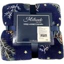 Плед флисовый Веточки цвет: тёмно-синий, 150×200см