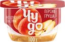 Десерт творожный ЧУДО Творожок взбитый двухслойный Персик, груша 4,2%, без змж