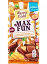 Шоколад молочный Alpen Gold Max Fun Манго, ананас, маракуйя, взрывная карамель, шипучие шарики, 160 г